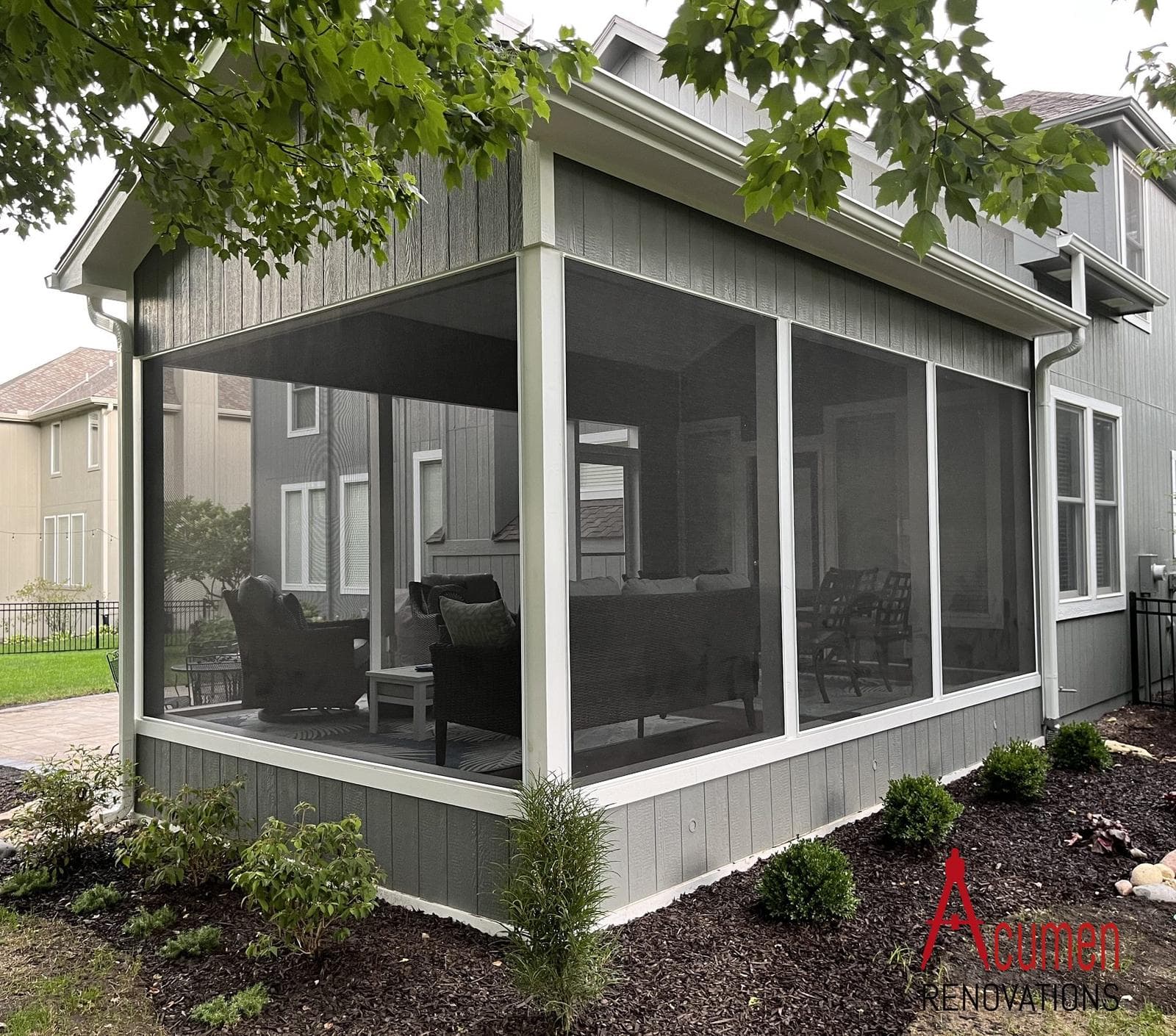 Custom deck design and outdoor living example 4