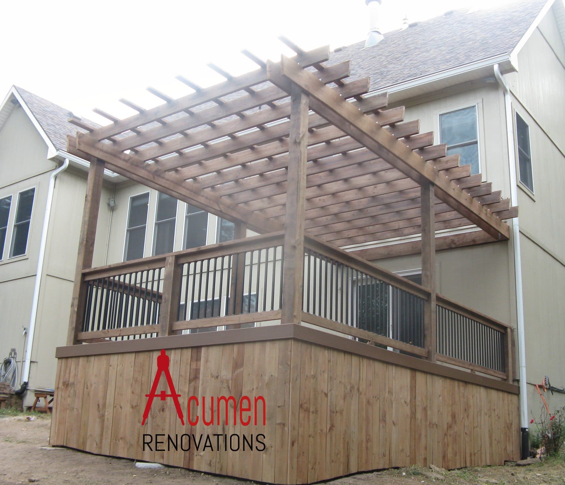 Custom deck design and outdoor living example 7